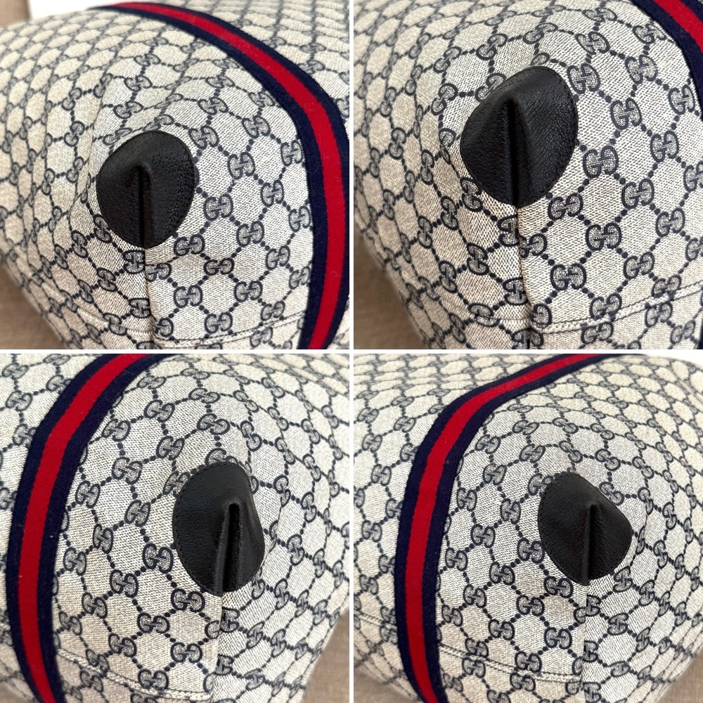 Gucci authentic XL tote bag travel bag weekender grey navy monogram canvas - Picture 11 of 15